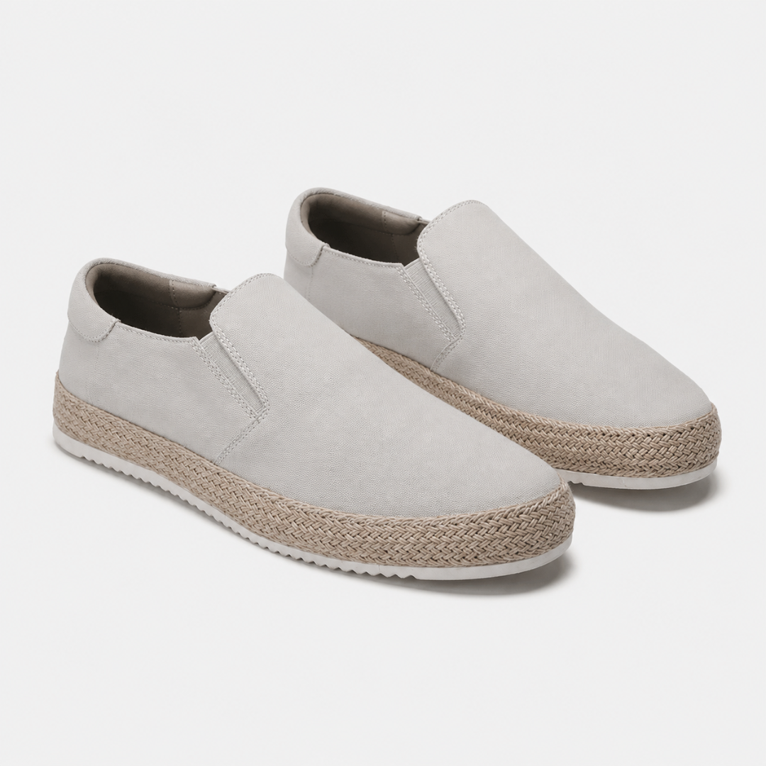 Men's suede flat loafers - side view