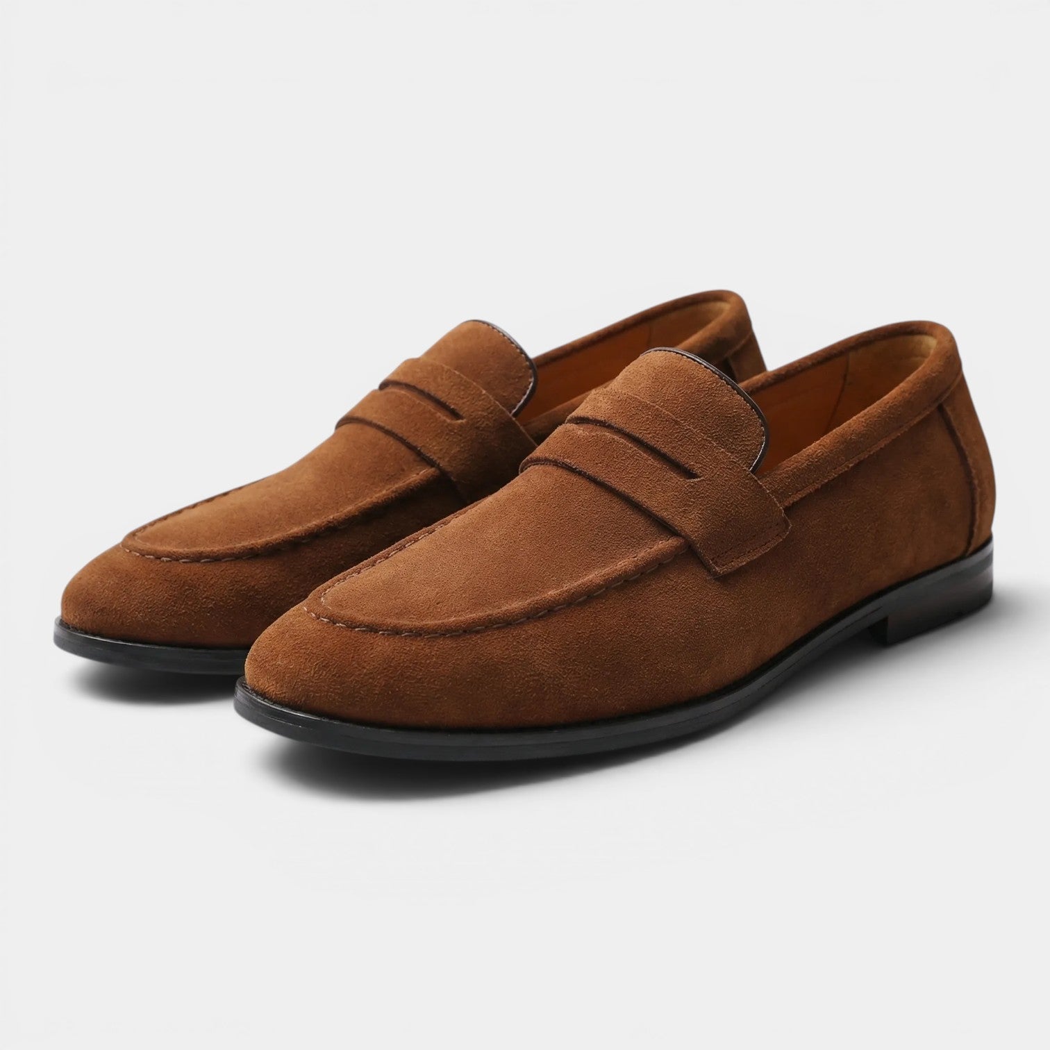 Men's suede slip-on loafers - detail view
