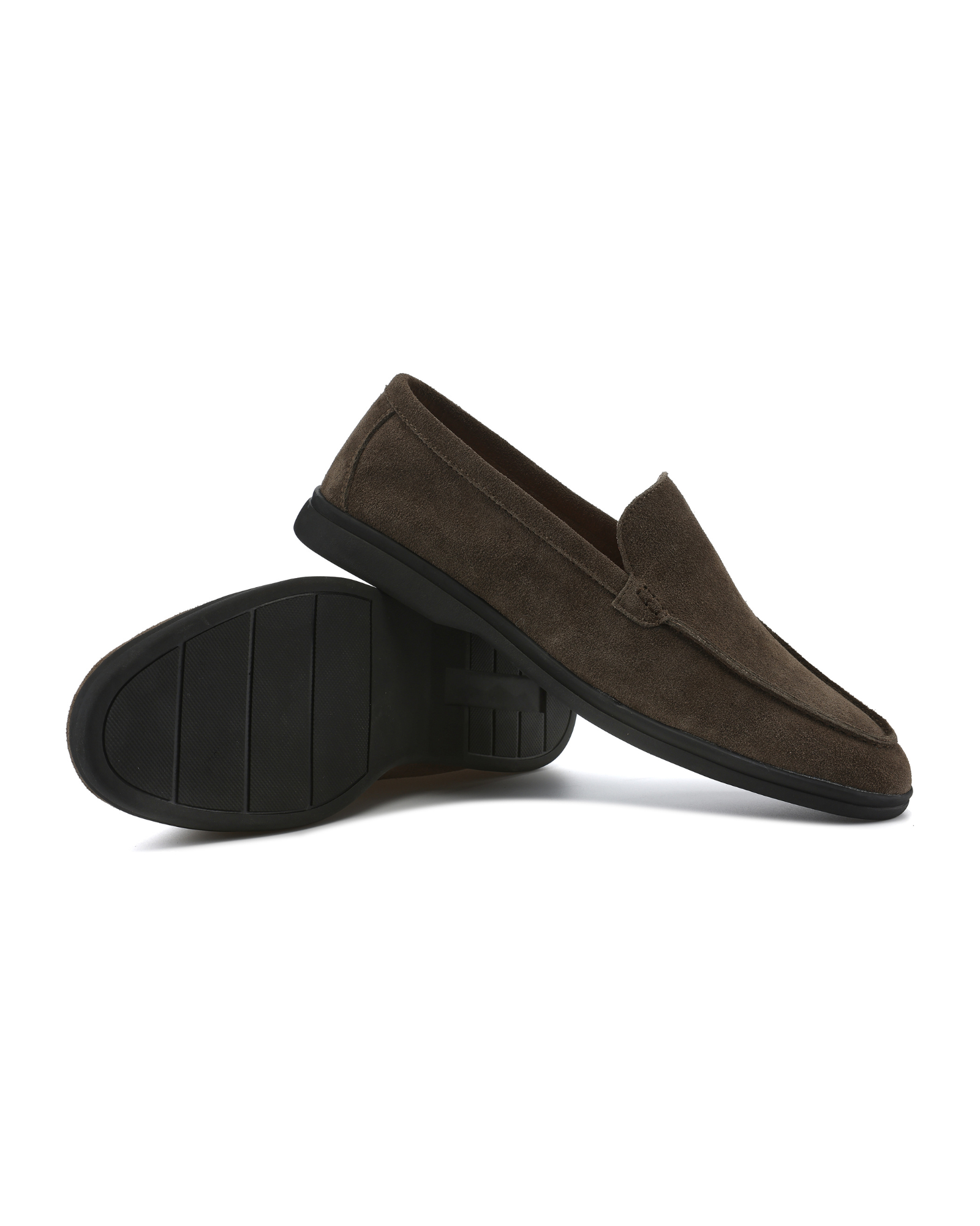 Men's suede loafers black sole - sole detail