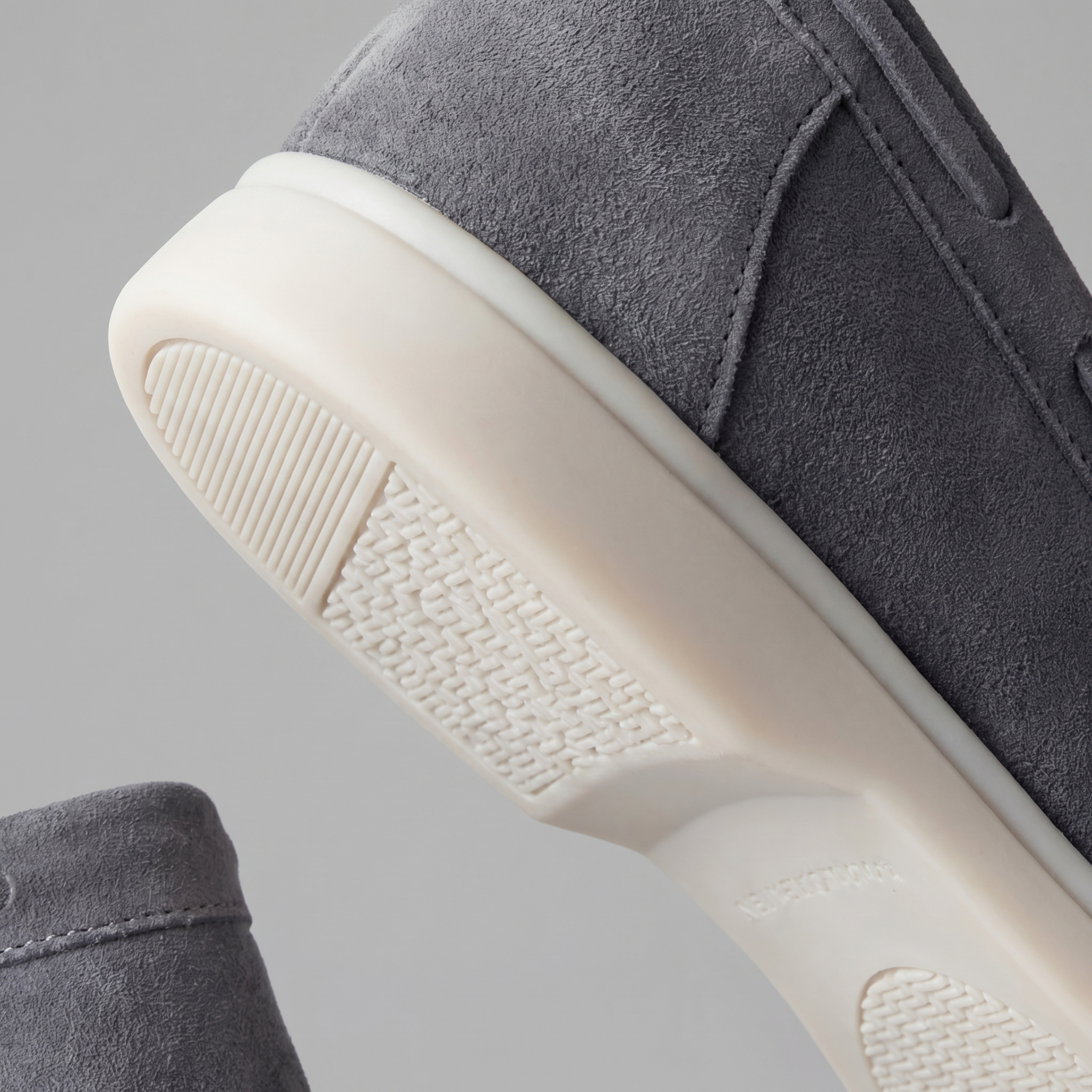 Men's suede slip-on loafers comfortable fit - worn view