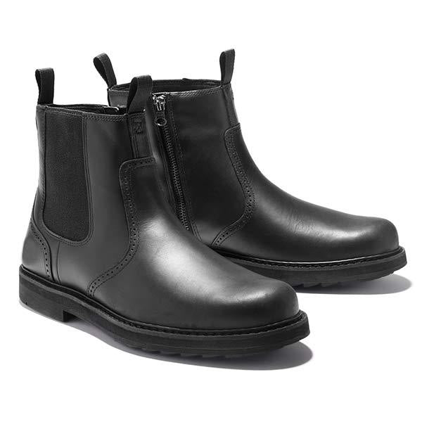 Men's Suede-Look Chelsea Boots with Lug Sole - view 4