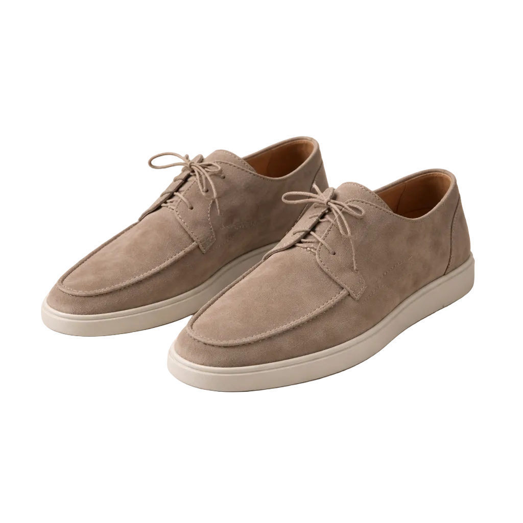 Men's suede lace-up dress shoes - detail view