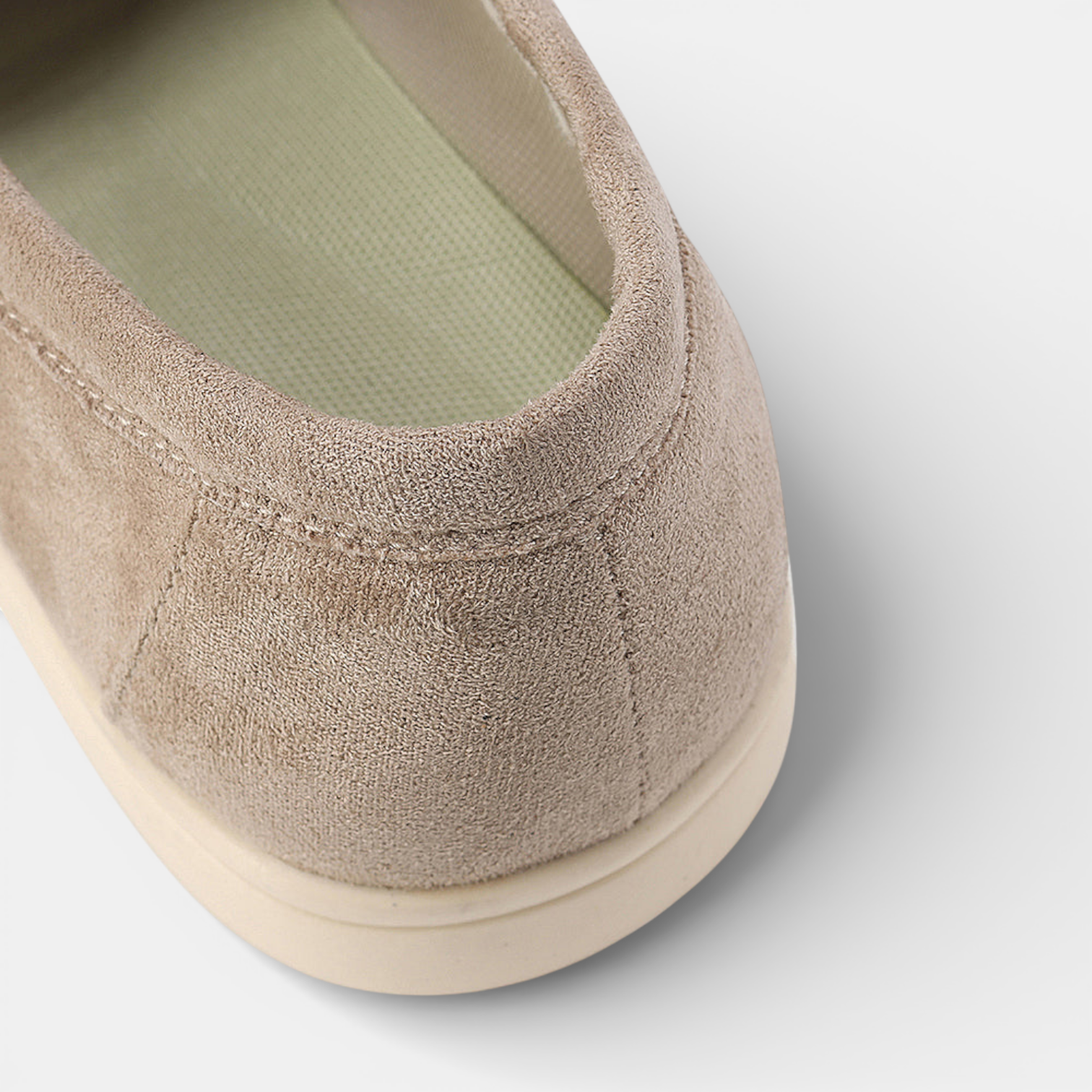 Men's suede summer loafers in Fog Blue - front view