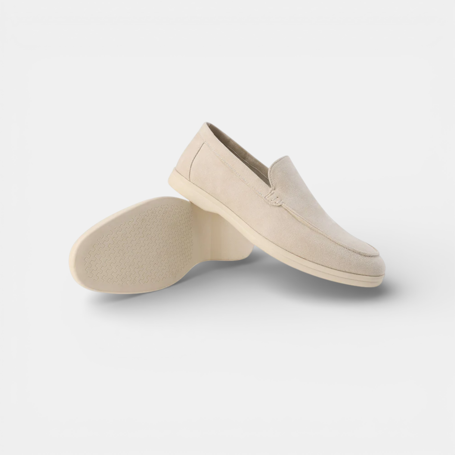 Men's suede summer loafers - side view