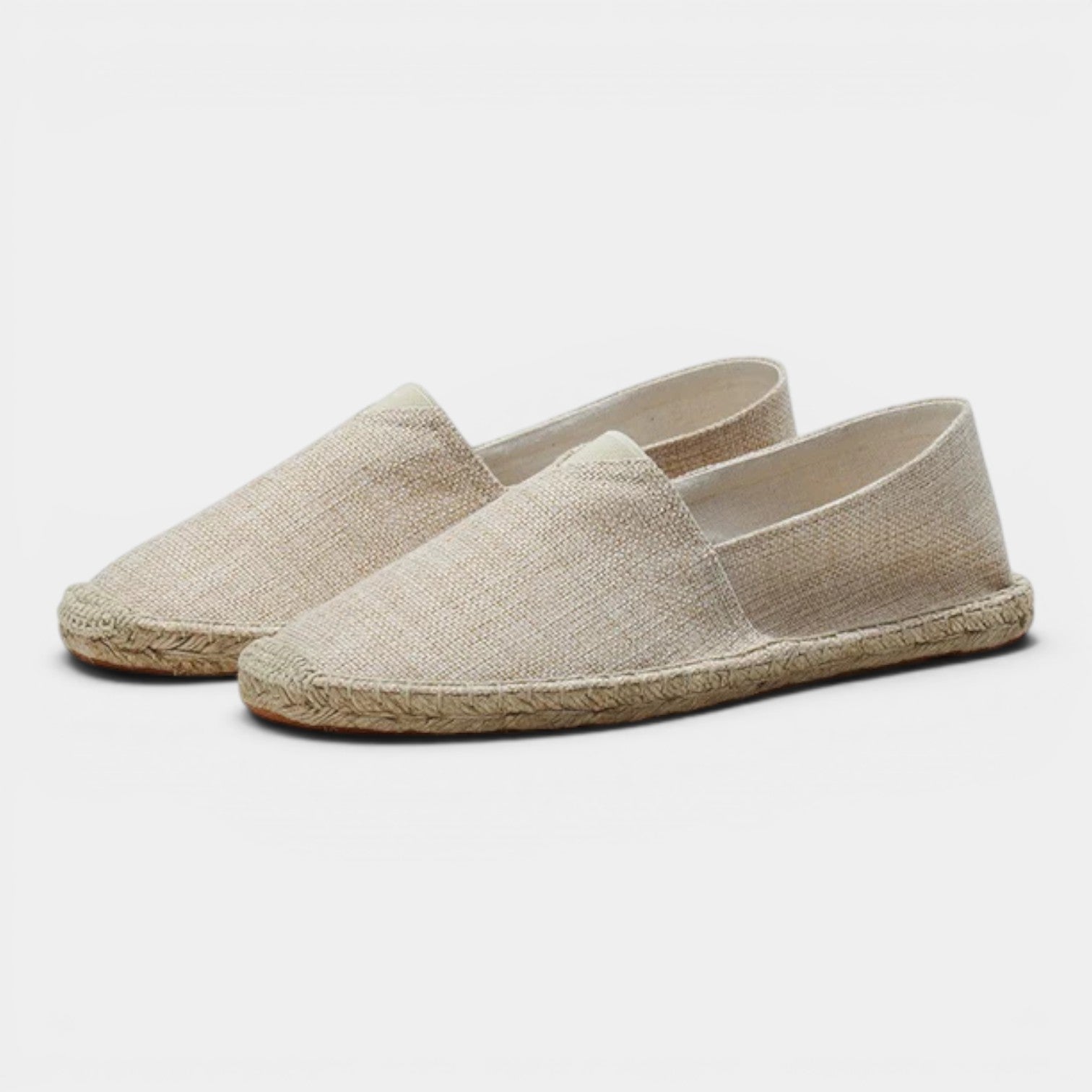 Men's linen espadrille loafers - lifestyle view