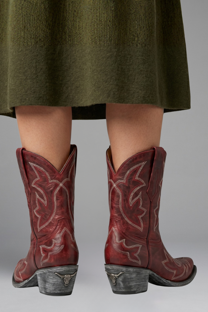 Women's Boots with Embroidered Detailing - view 4