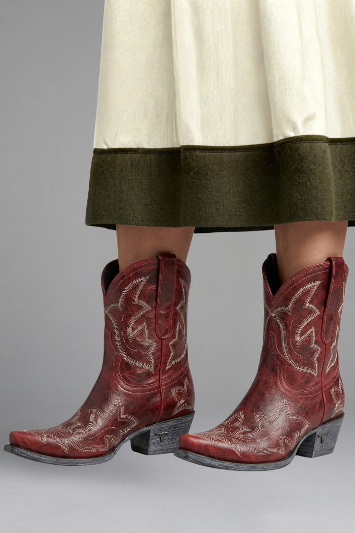 Women's Boots with Embroidered Detailing - view 5