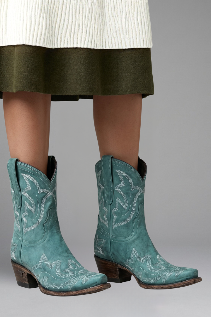 Women's Boots with Embroidered Detailing - view 7