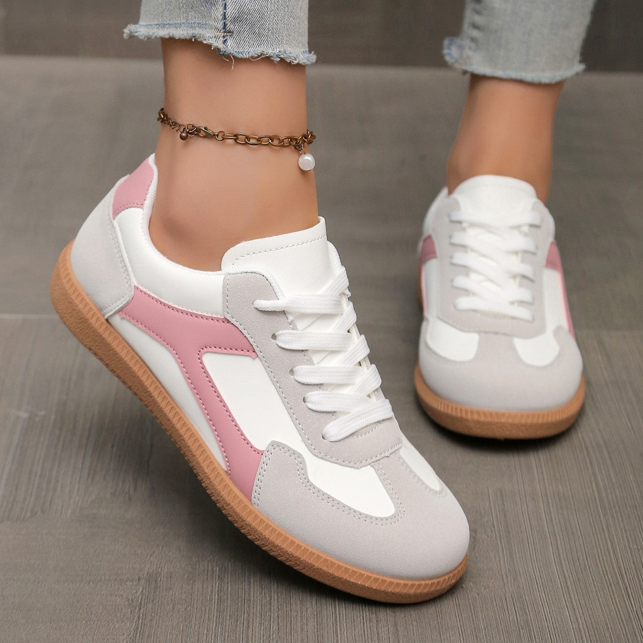 women's lightweight orthopaedic trainers with cushioned insole - sole view