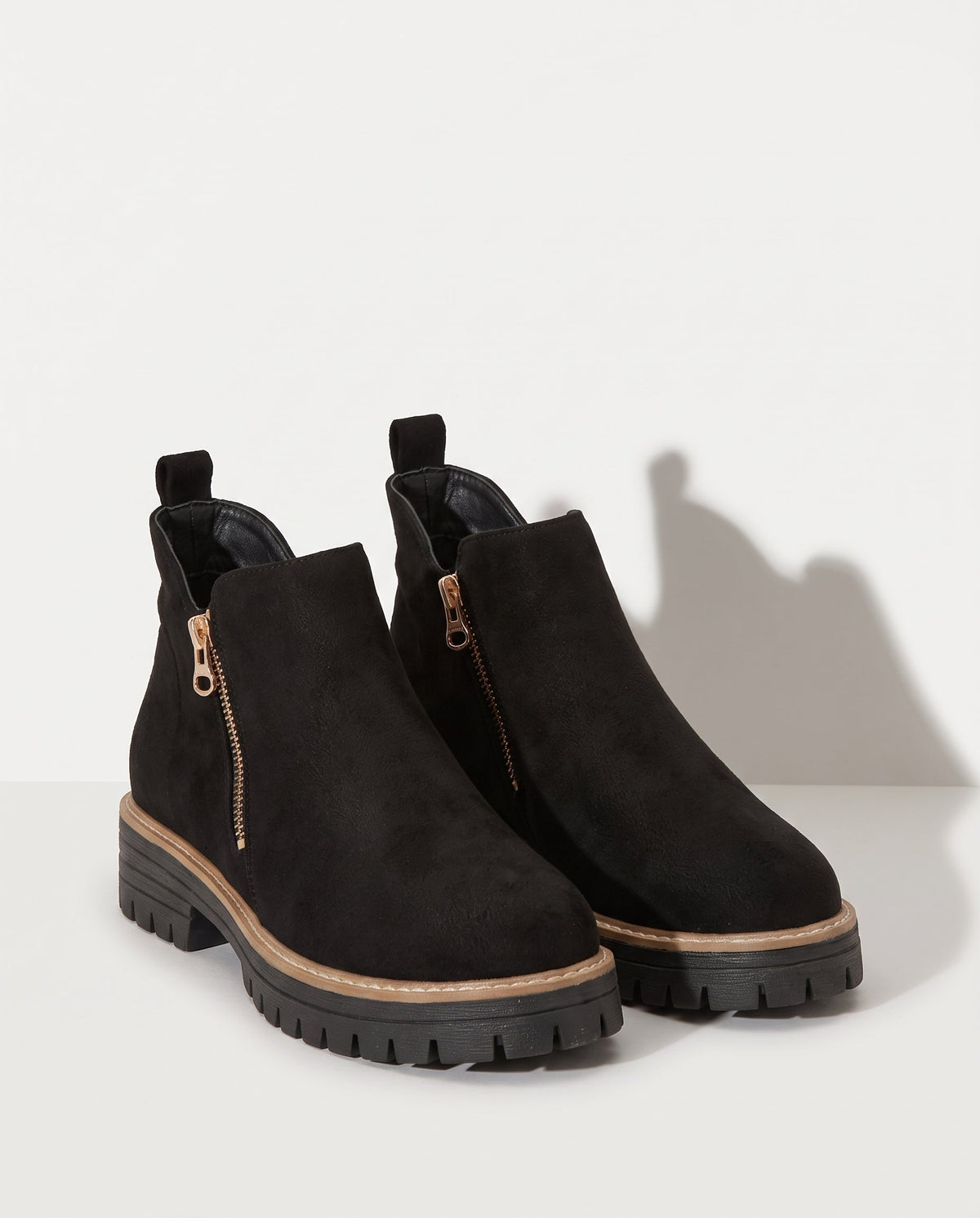 Women's Lug Sole Side-Zip Ankle Boots with Block Heel - view 9