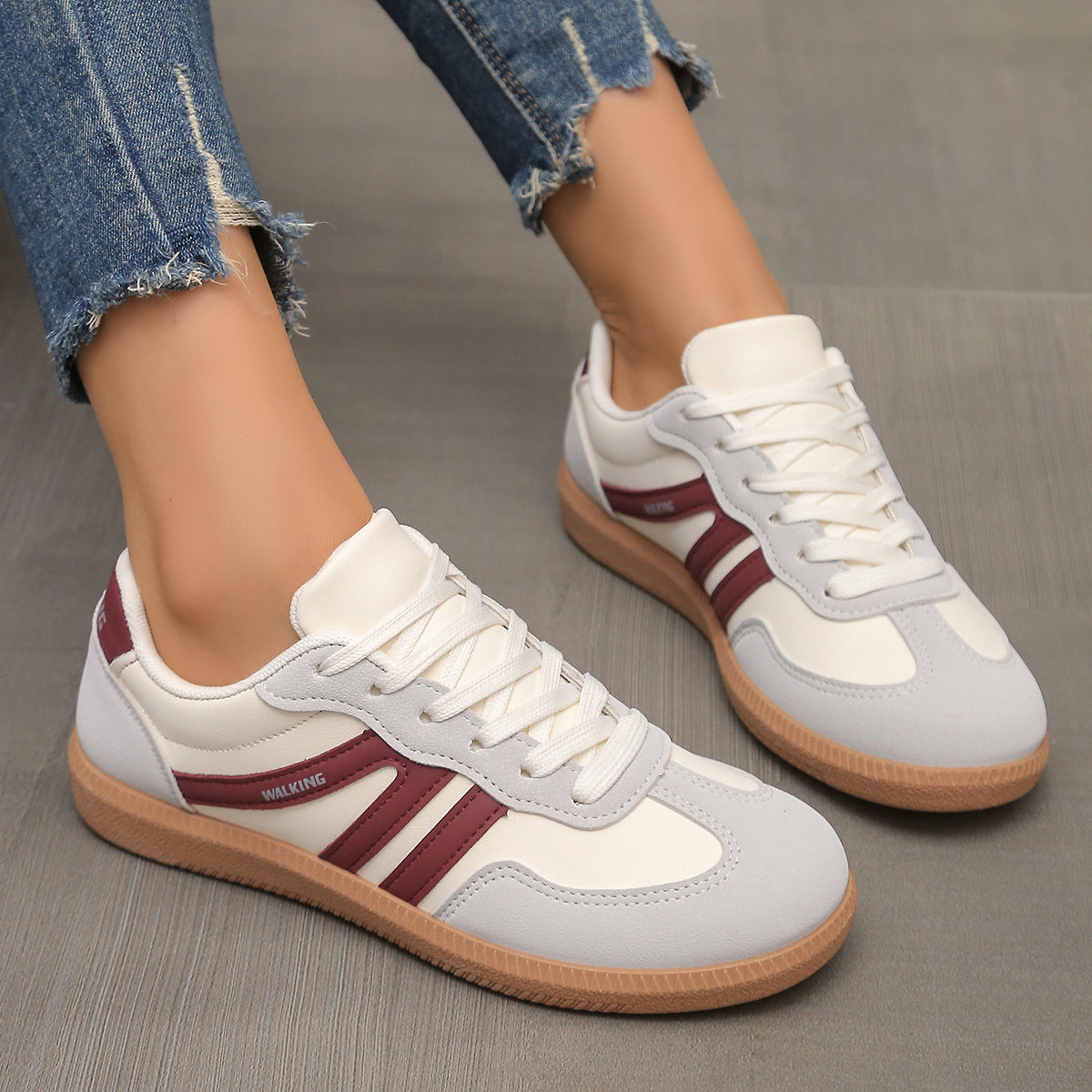 women's orthopaedic walking trainers with padded insole - color view