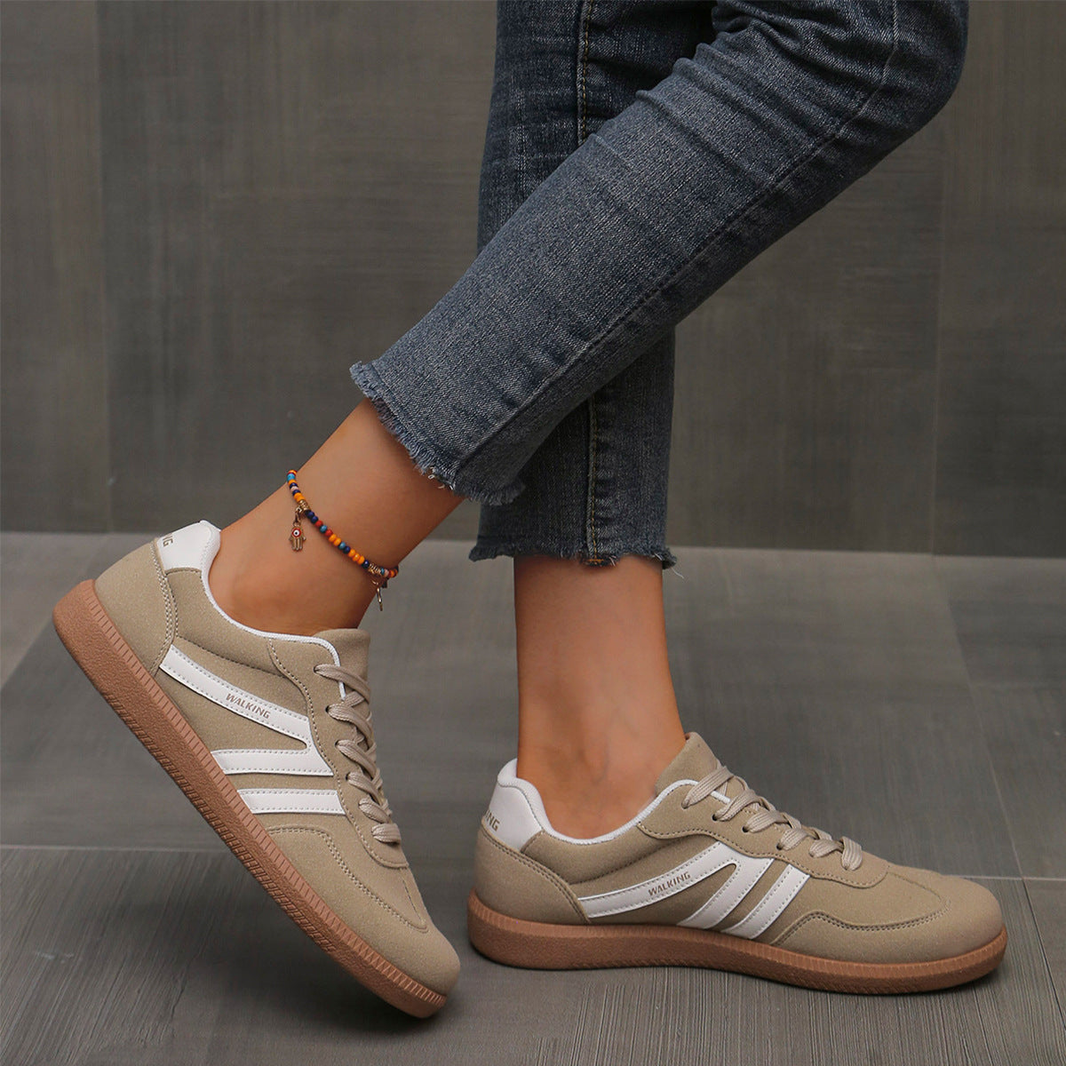 women's orthopaedic walking trainers with padded insole - sole view