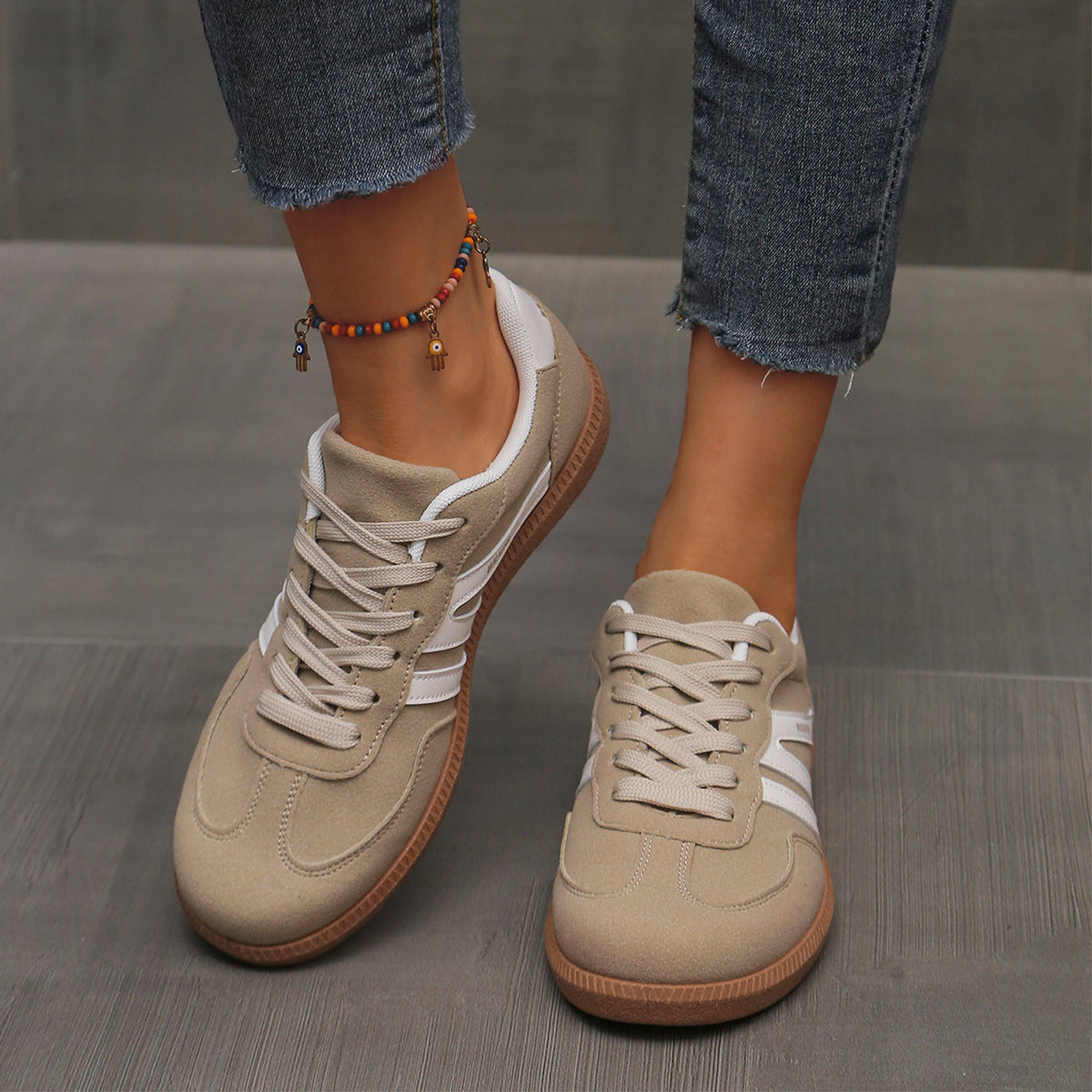 women's orthopaedic walking trainers with padded insole - upper view