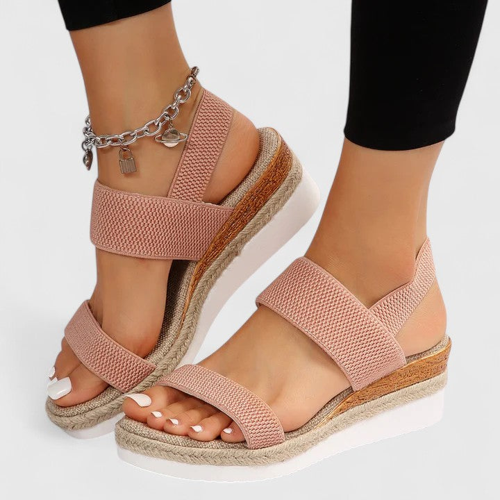 women's orthopedic platform sandals with arch support - color view