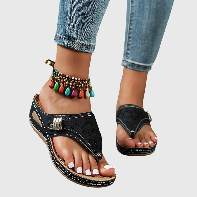 Women's Orthopedic Wedge Sandals | Ergonomic Heel Arch Support Slip-On