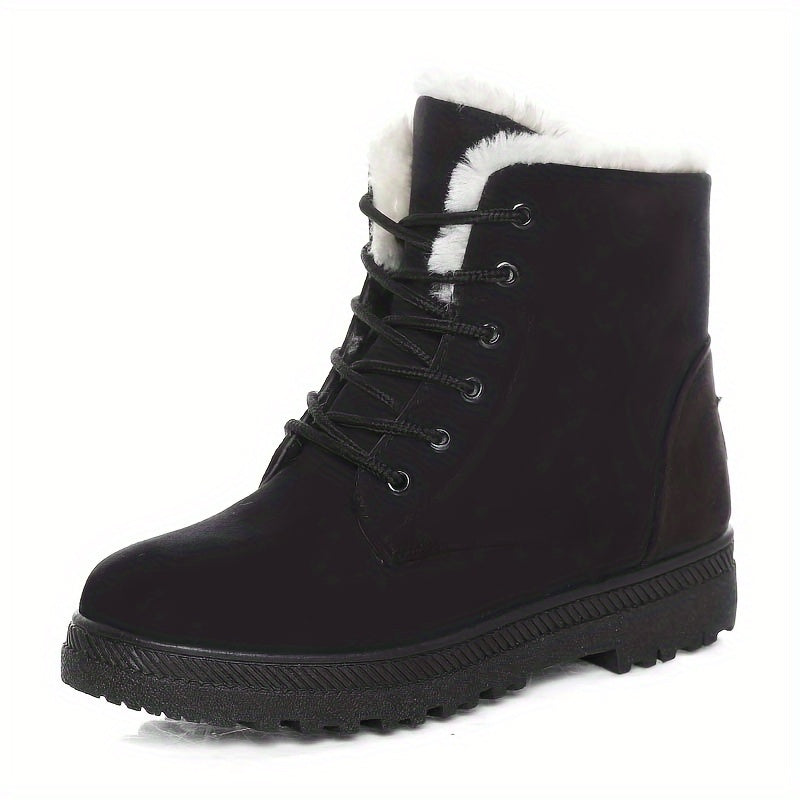 Women's Plush-Lined Lace-Up Winter Ankle Boots - view 5
