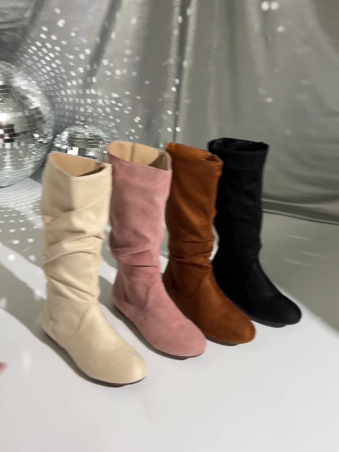 Women's Slouch Mid-Calf Boots with Side Zip - view 14