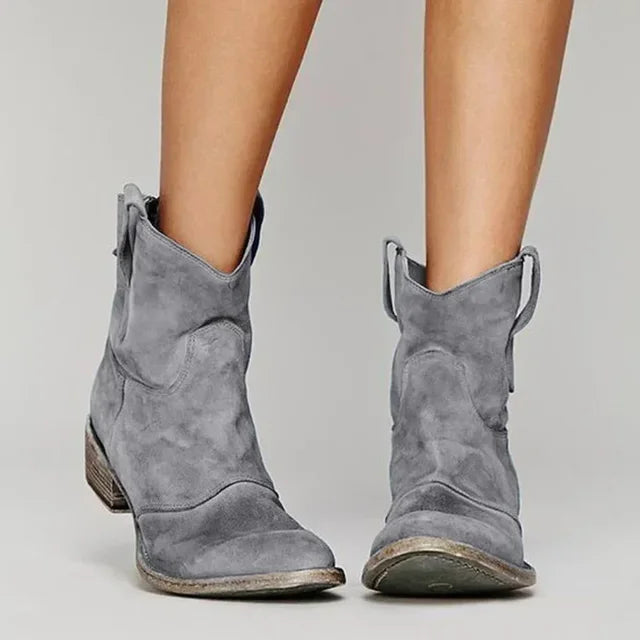 Women's Vintage Western Ankle Boots - view 4
