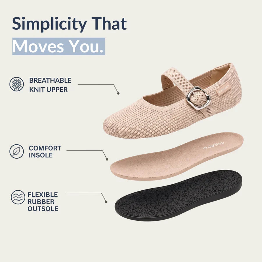 Women's Wide Fit Comfort Flats - view 2